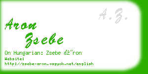 aron zsebe business card